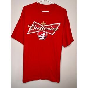 Kevin Harvick Stewart-Haas Budweiser NASCAR Motorsports Racing Red Shirt XL